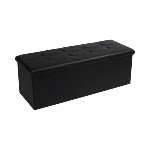 Latitude Run® Faux Leather Storage Bench Wayfair
